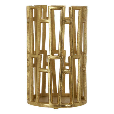 Delphi Large Candle Holder in Gold Finish