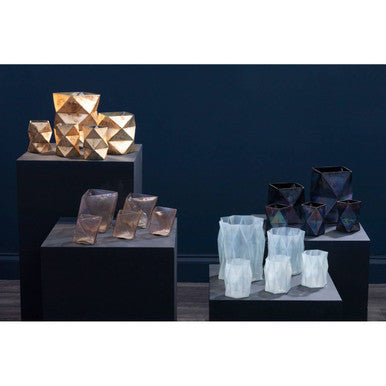 Rambia Set Of 3 Iridescent Candle Holders