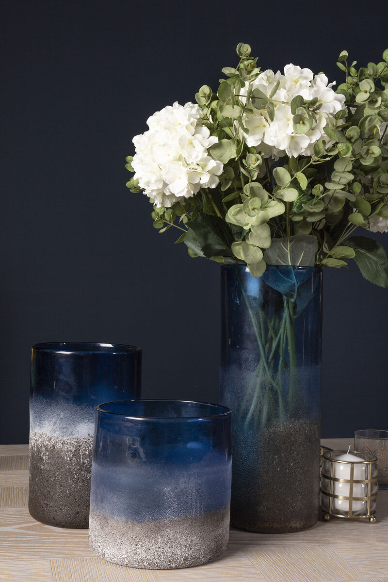 Chiara Medium Blue Sand Effect Vase