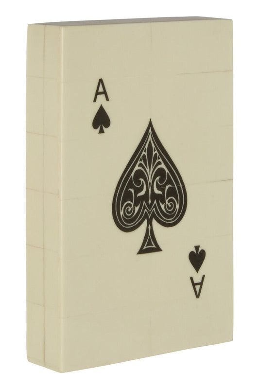 Churchill Games Cream Two Section Card Box with Playing Cards