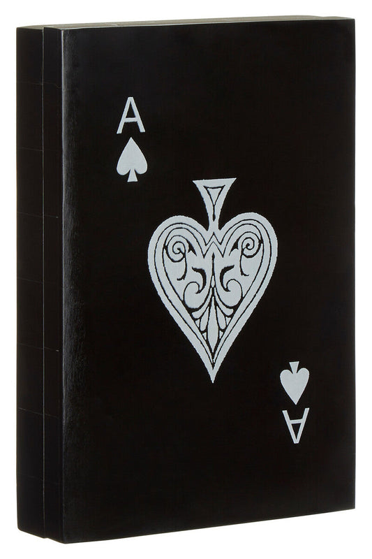 Churchill Games Black And White Double Card Box With Playing Cards