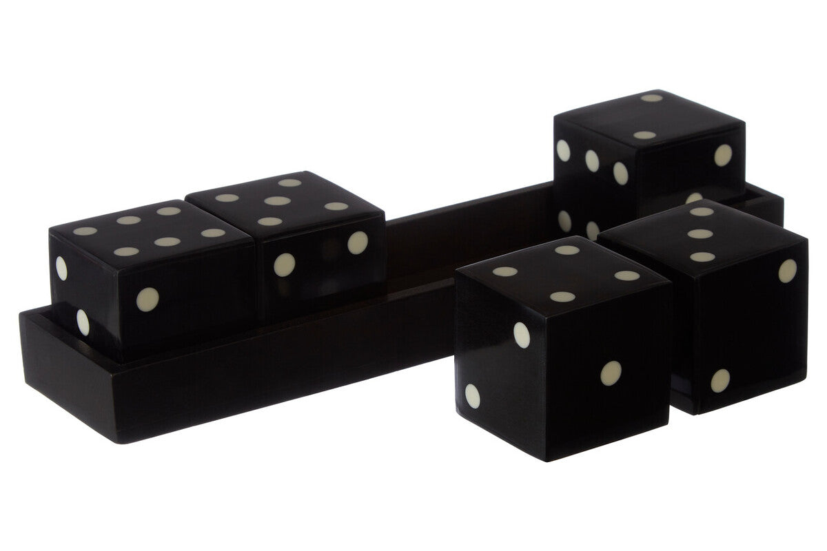 Churchill Games Black And White 5 Dice Set