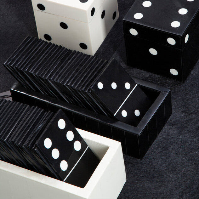 Churchill Games Black Domino Set With Black Dominoes