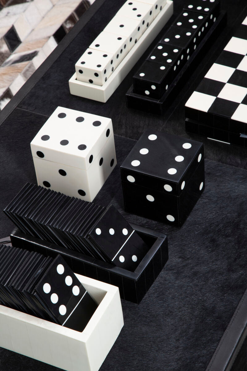 Black Domino Set with Black Dominoes | Churchill Games