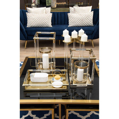 Lucita Gold Finish Tray