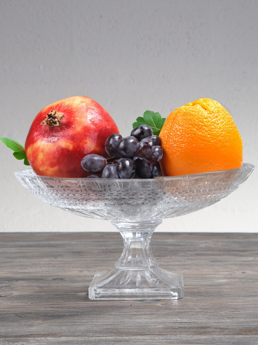 Savita Pedestal Glass Fruit Bowl
