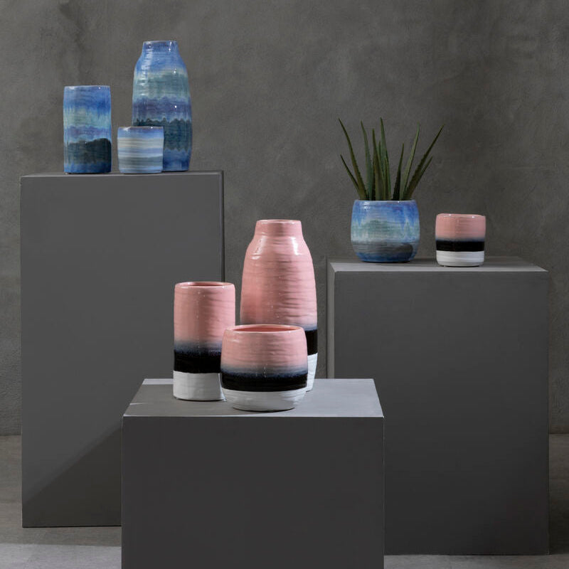 Caldera Blue Gradient Curved Planter