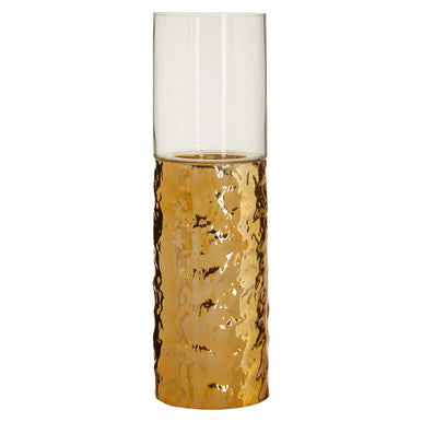 Medium Pillar Gold Candle Holder | Martele
