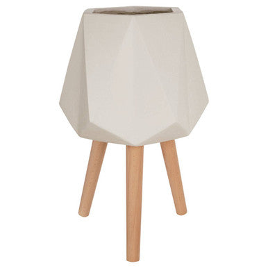 Darnell White Multifaceted Planter