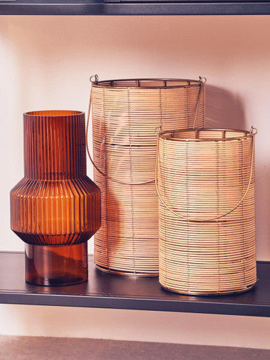 Malacca Large Hurricane Candle Holder