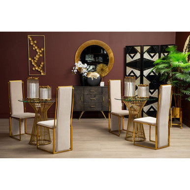 Franklin Large Gold Finish Candle Holder
