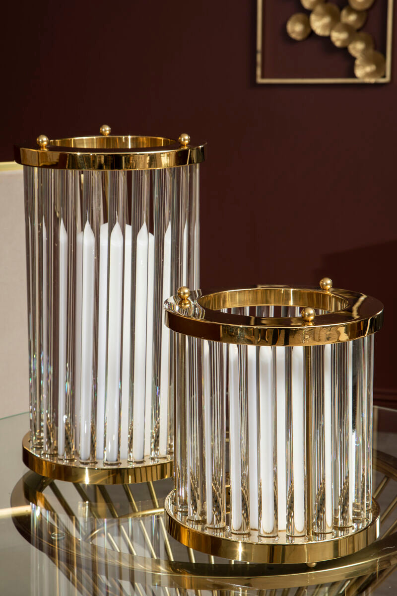 Franklin Large Gold Finish Candle Holder