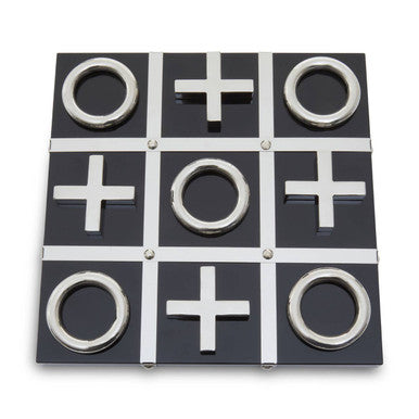 Flos Black And Silver Tic Tac Toe Game