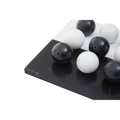 Flos Black And White Tic Tac Toe Marble Game