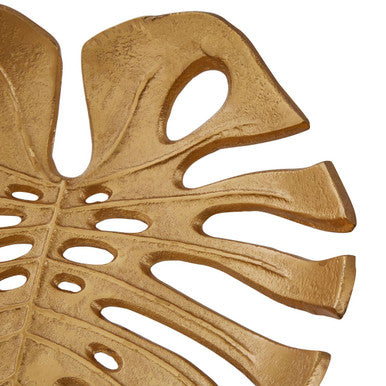 Monstera Small Gold Finish Leaf Dish | Prato