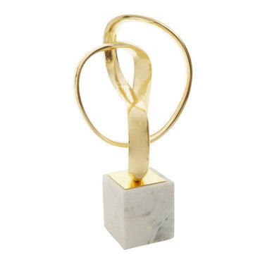 Gold Finish Knot Sculpture | Mirano