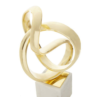 Gold Finish Knot Sculpture | Mirano