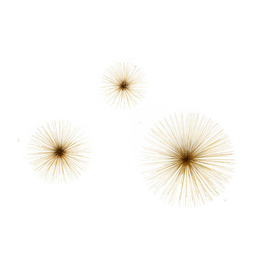 Set of 3 Gold Finish Starburst Wall Decor | Mirano