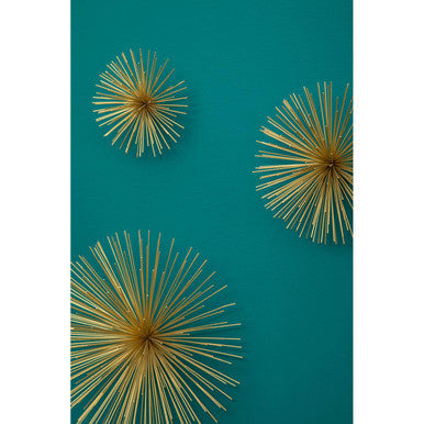 Set of 3 Gold Finish Starburst Wall Decor | Mirano