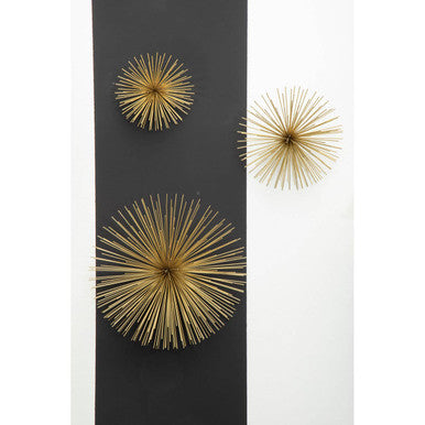 Set of 3 Gold Finish Starburst Wall Decor | Mirano