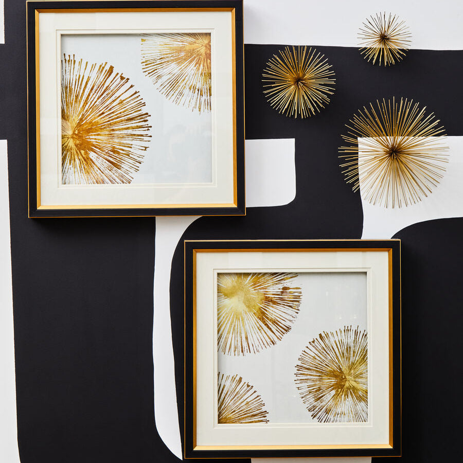 Set of 3 Gold Finish Starburst Wall Decor | Mirano