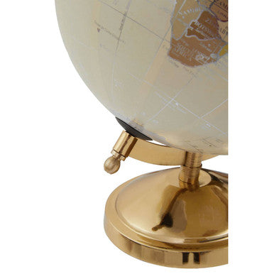 Churchill Antique White Globe on Gold Stand