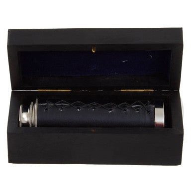 Churchill Black Leather Effect Telescope with Box