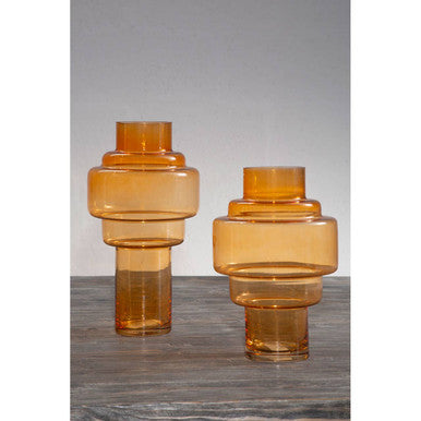 Cayden Small Orange Glass Vase