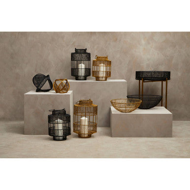 Enzo Small Black Wire Lantern