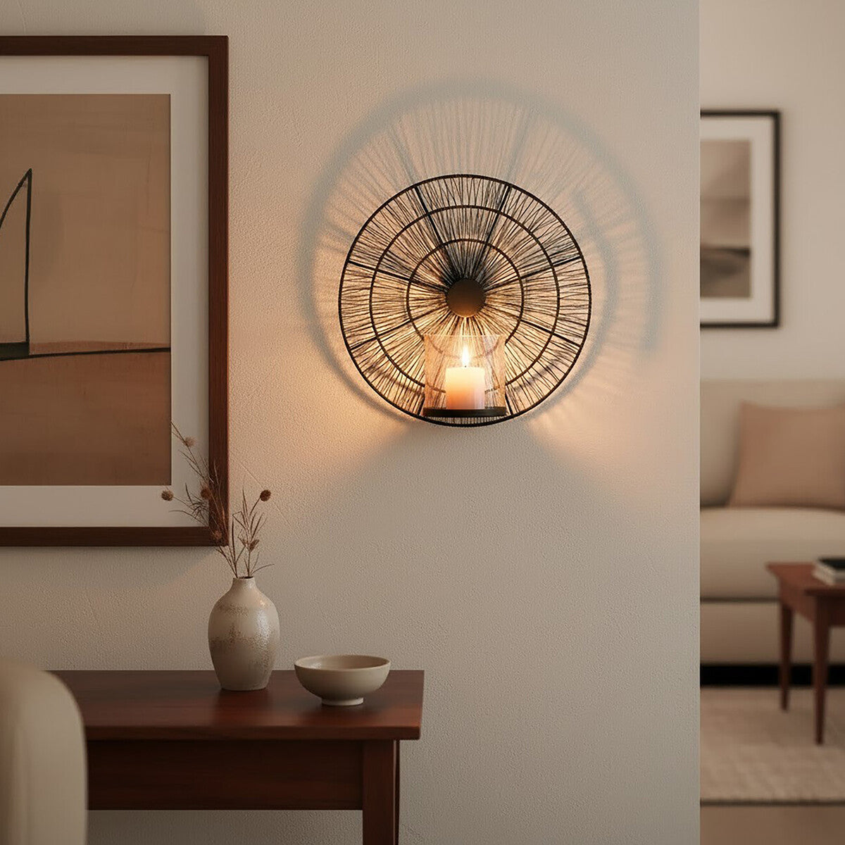 Enzo Black Wire Wall Sconce