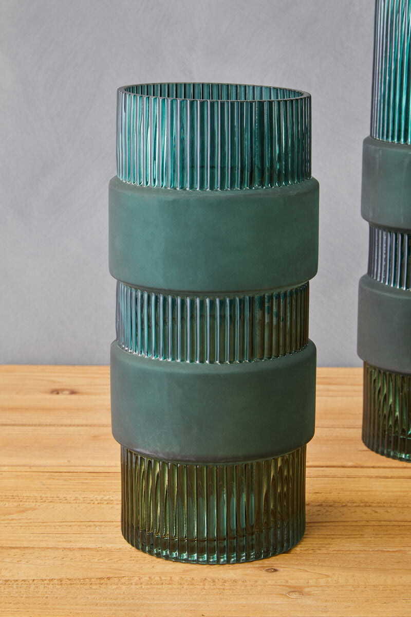 Blume Small Green Glass Vase