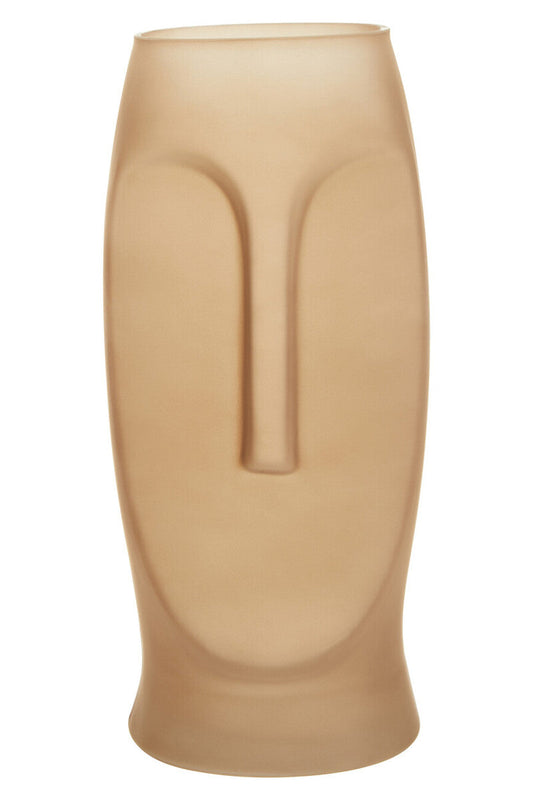 Smoked Grey Large Face Design Vase | Viso