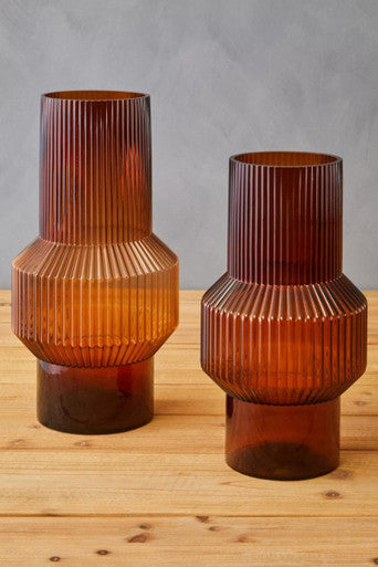 Benka Large Brown Glass Vase