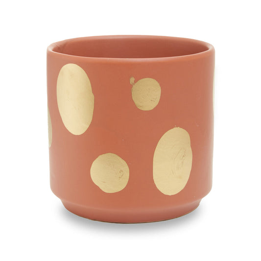 Small Terracotta Gold Spotted Planter | Yuri