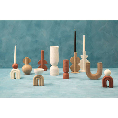 Utica Stone Colour Candle Holder