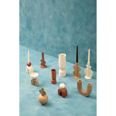 Utica Stone Colour Candle Holder