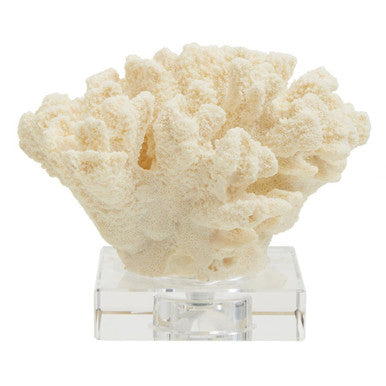 Boho Large White Coral Decor