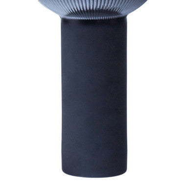Esma Large Navy Blue Glass Vase