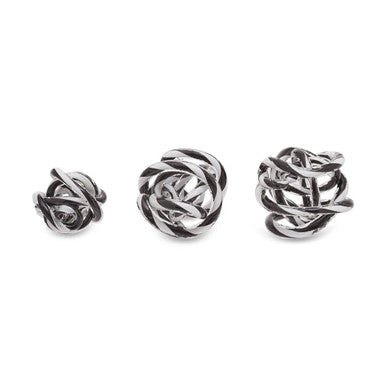 Knot Decor Black And White Glass Ornament