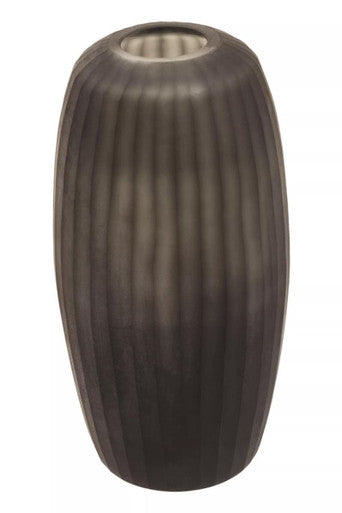 Hessa Small Dark Grey Glass Vase