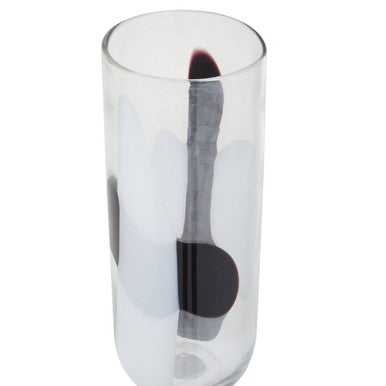 Hania Large Glass Vase with Abstract Pattern