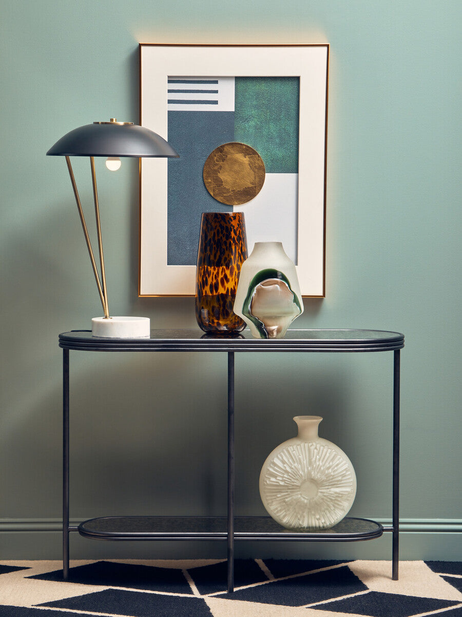 Hakan Glass Vase with Marbled Design