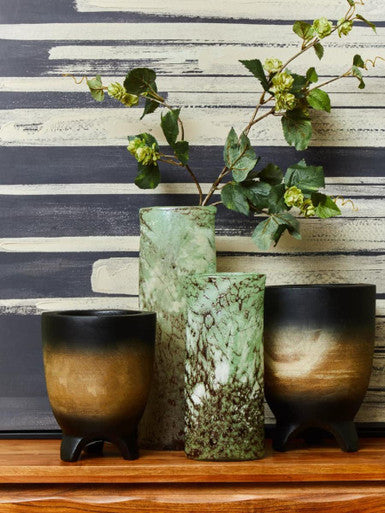 Harri Large Glass Marble Effect Vase