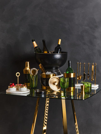 Ankara Black Finish Champagne Bowl