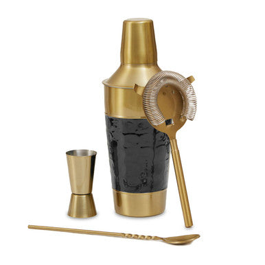 Black Enamel 4 Piece Cocktail Set | Carolina