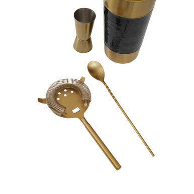 Black Enamel 4 Piece Cocktail Set | Carolina