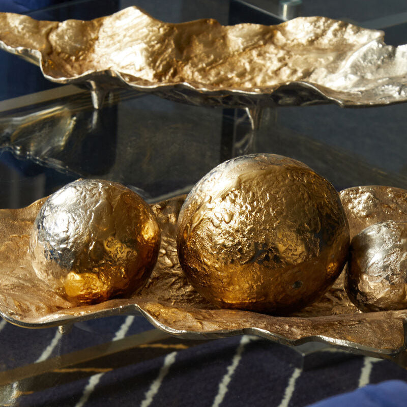 Dion Small Ombre Silver and Gold Finish Dish
