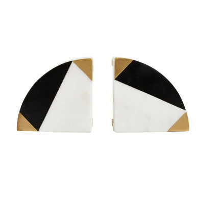 Omari Set Of Two Marble Bookends