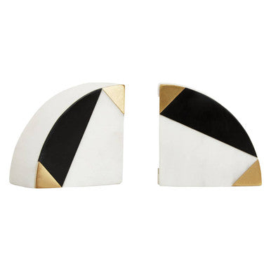 Omari Set Of Two Marble Bookends