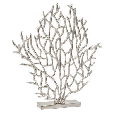 Small Silver Nickel Finish Coral Sculpture | Prato